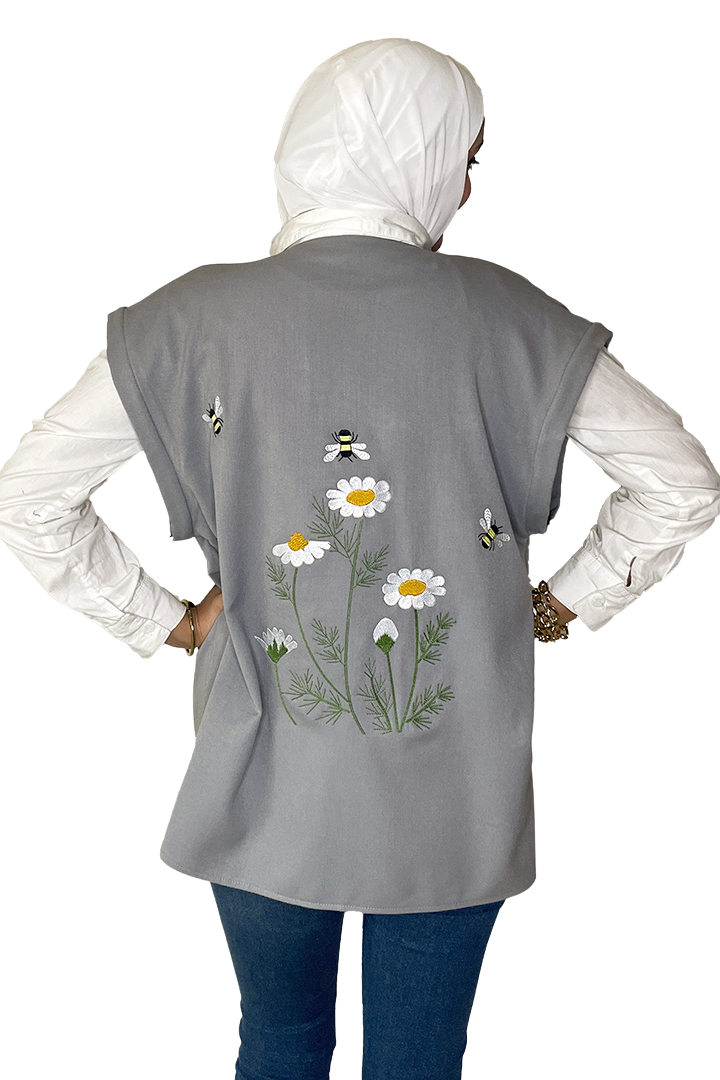 Bee Yourself Grey Vest/Jacket