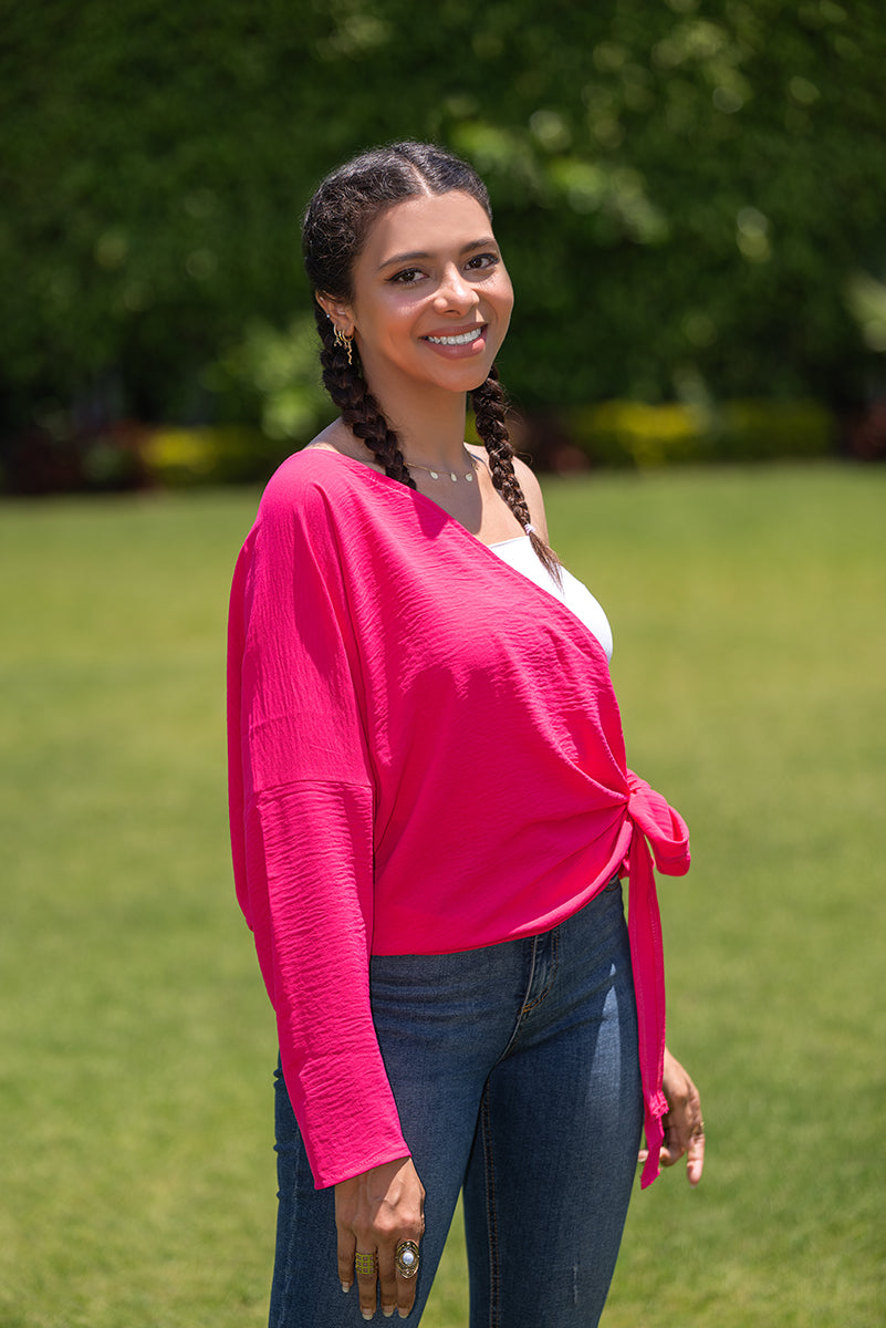 Cotton Candy Half wrap top