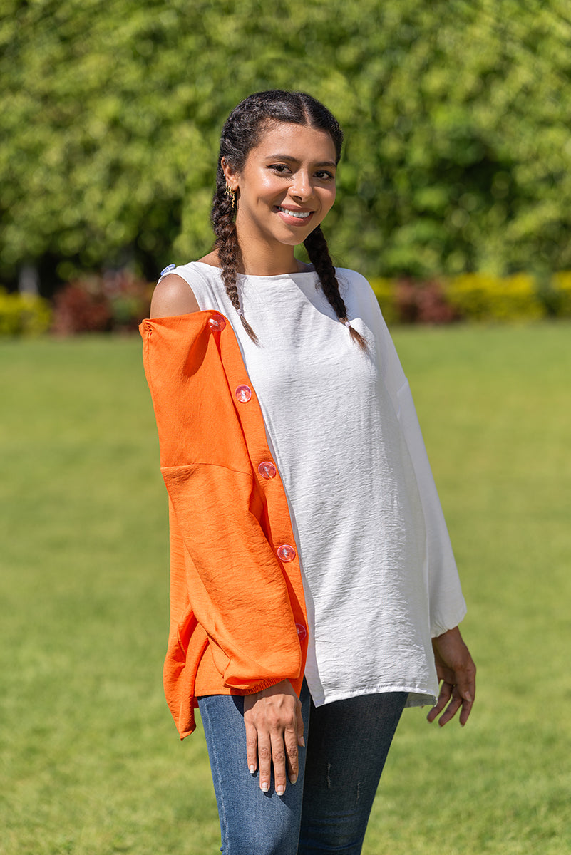 Summer Sunset Buttoned Blouse