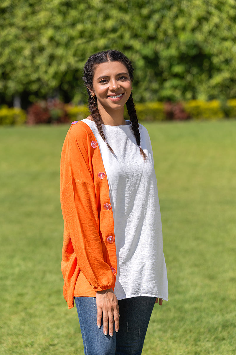 Summer Sunset Buttoned Blouse