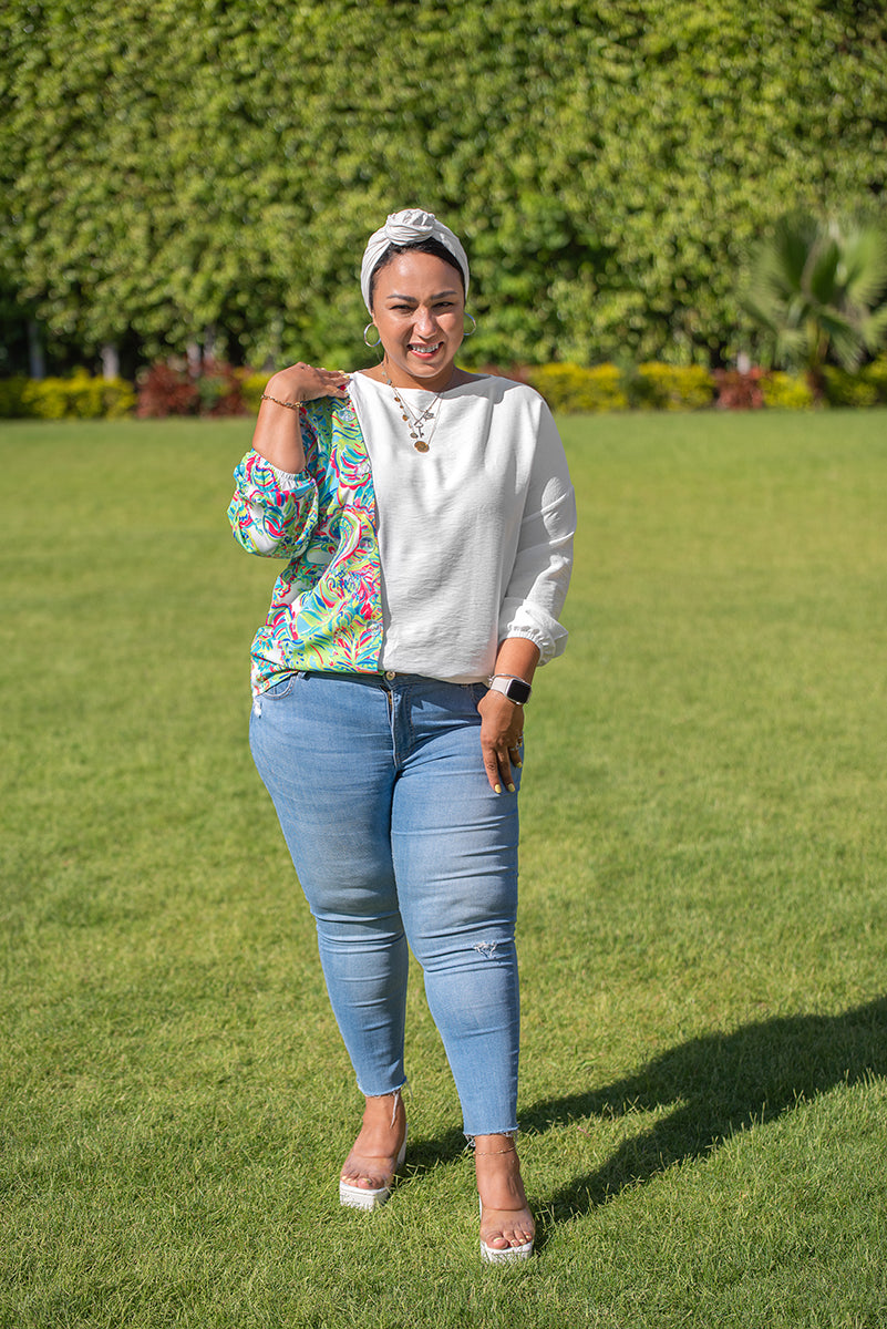 Vibrant White Summer Buttoned Blouse