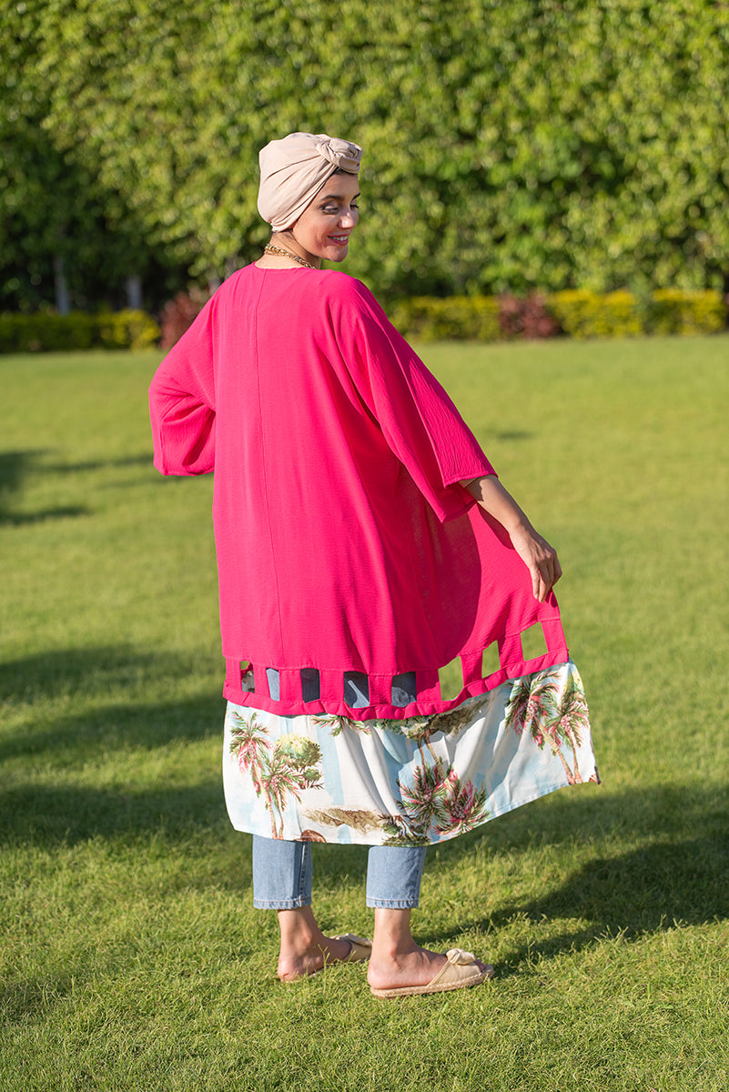 Hawaiian Touch of Pink Kimono