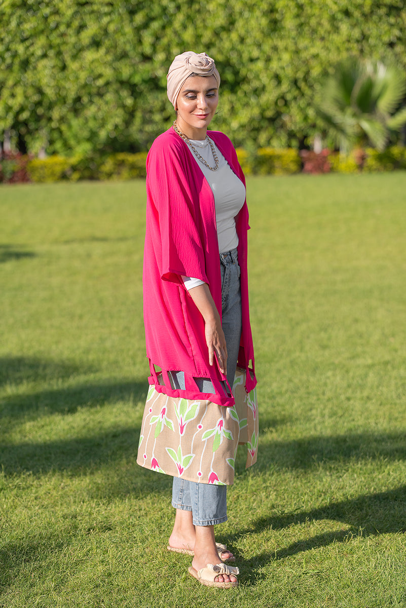 Hot Pink Lilies Kimono