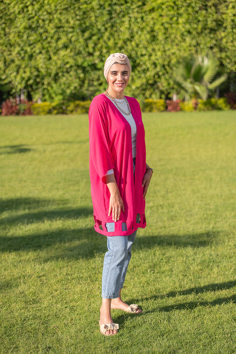 Tropical Hot Pink Kimono