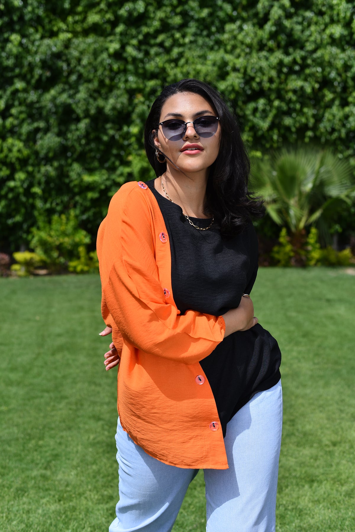 Orange is the new Black Buttoned Blouse