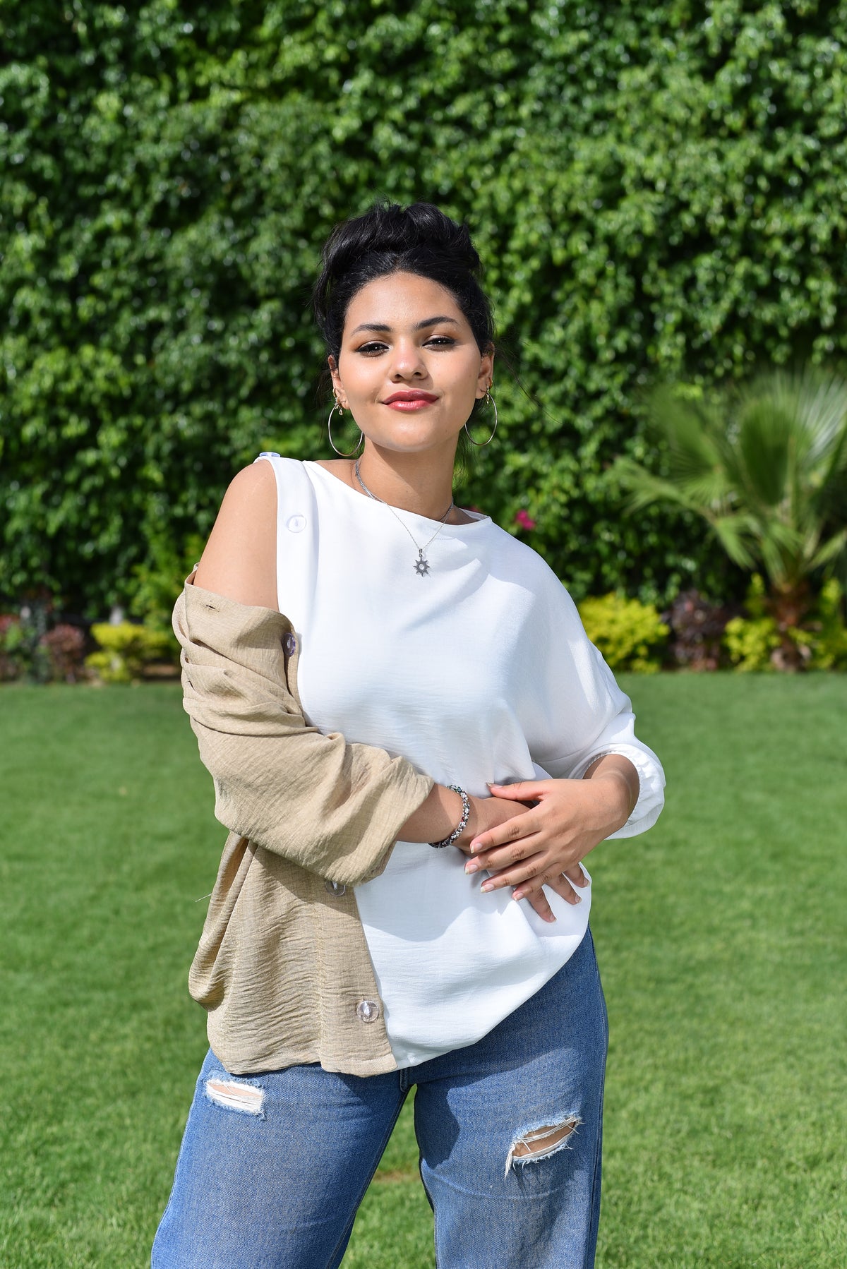 Waves &amp; Seashells Buttoned Blouse