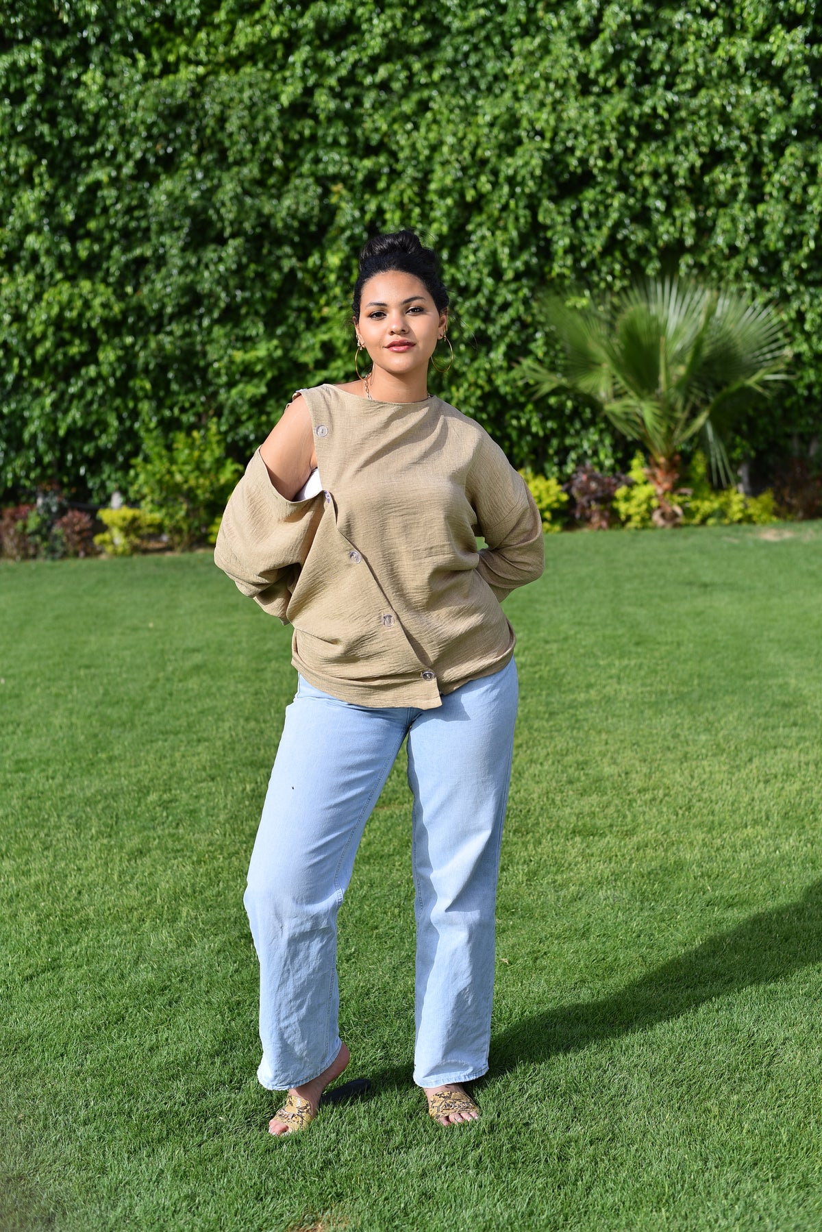 Sandy Beach Buttoned Blouse