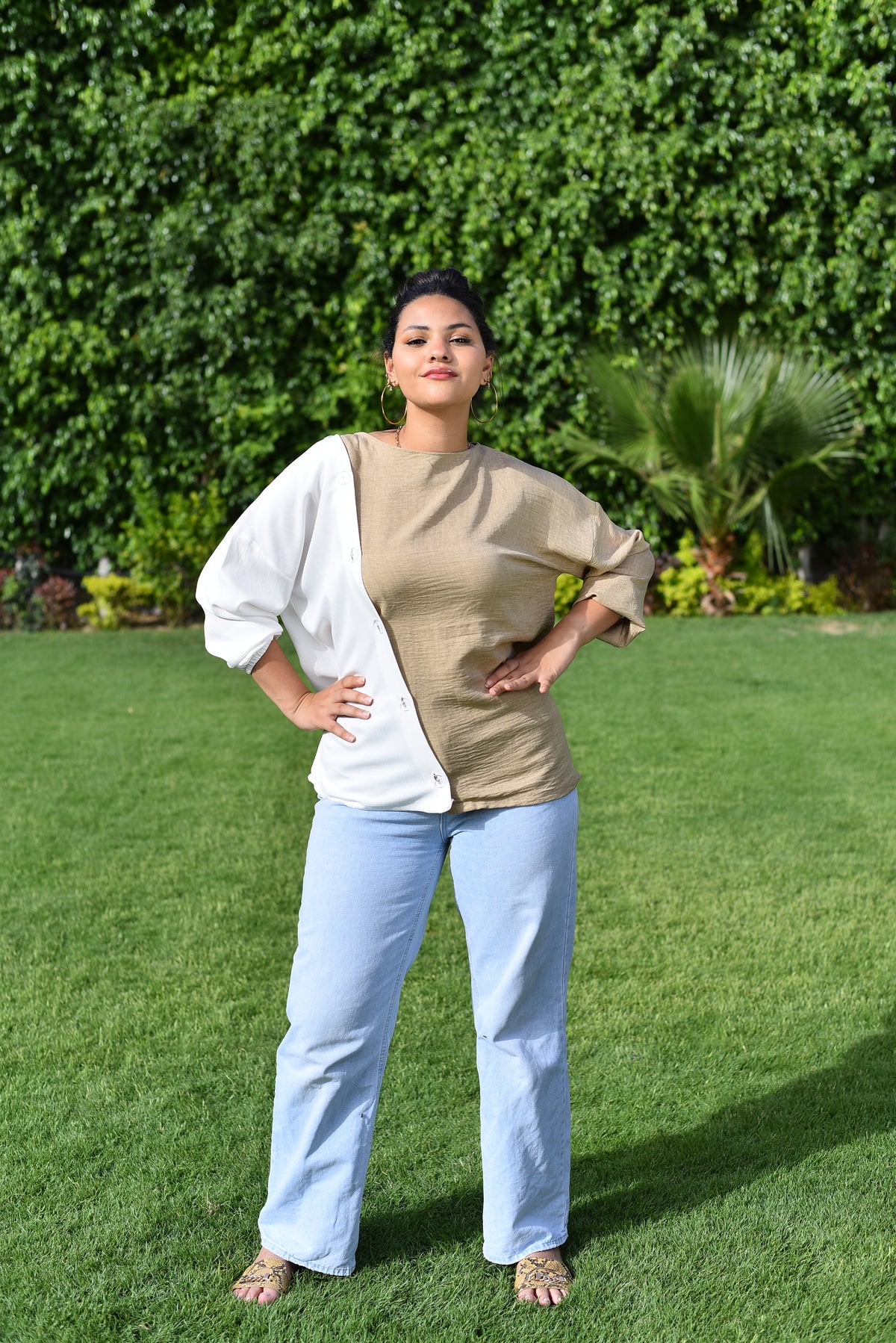 White Desert Buttoned Blouse