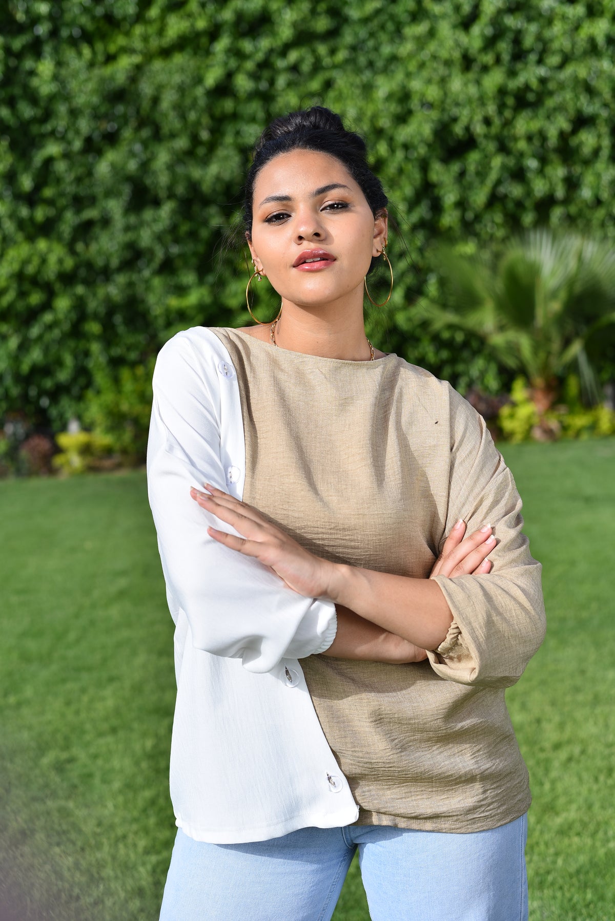 White Desert Buttoned Blouse