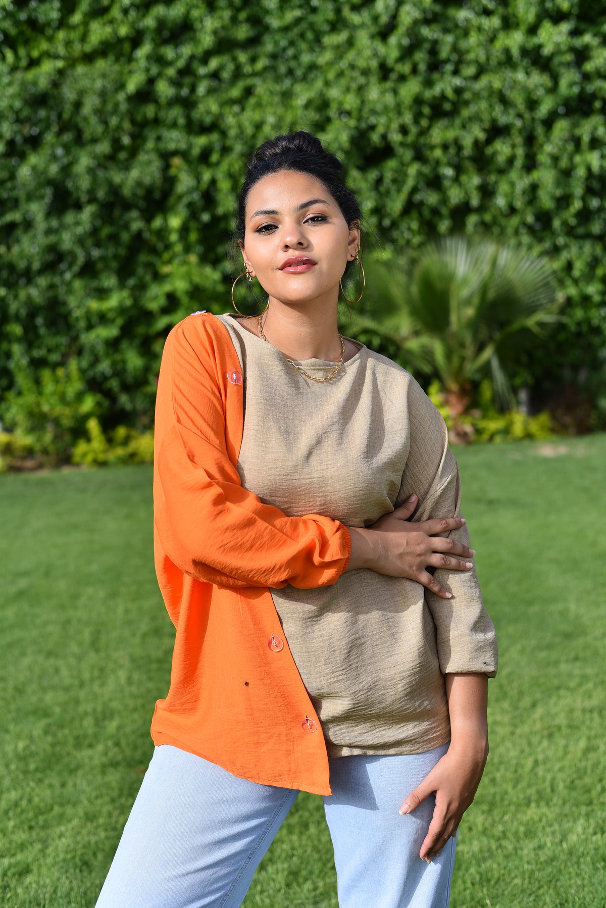 Volcanic Lava Buttoned Blouse