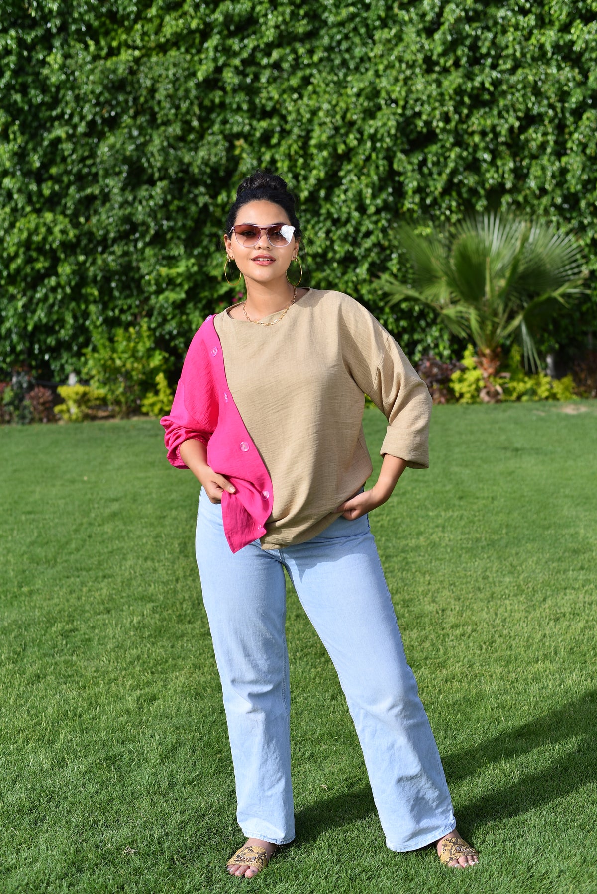 Cherry Blossoms Buttoned Blouse