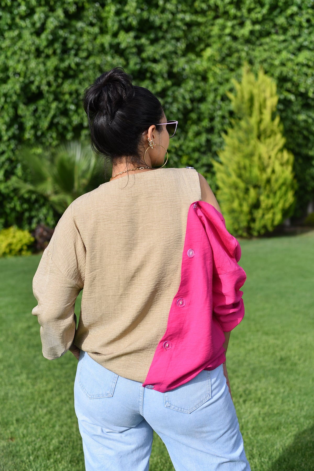 Cherry Blossoms Buttoned Blouse