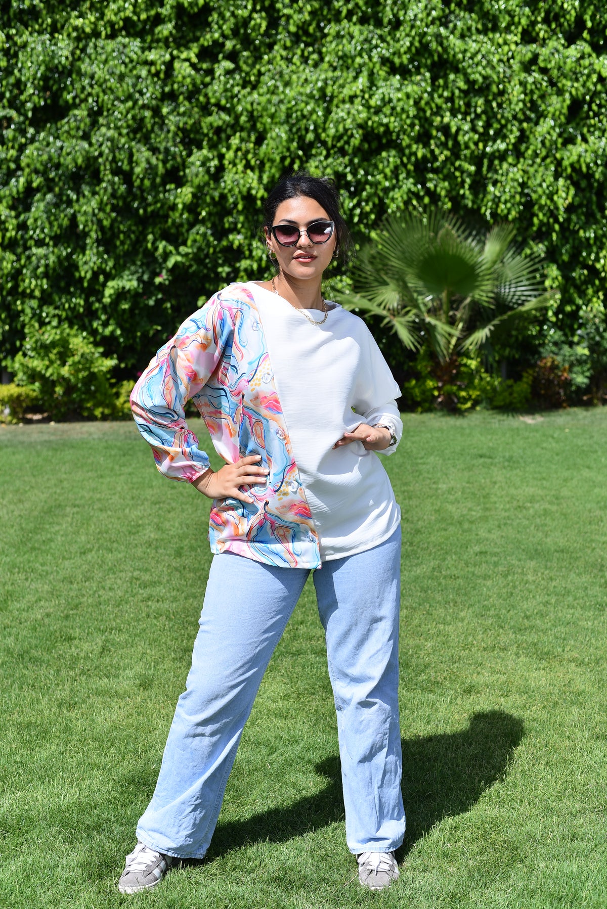 White Pastel Mania Buttoned Blouse