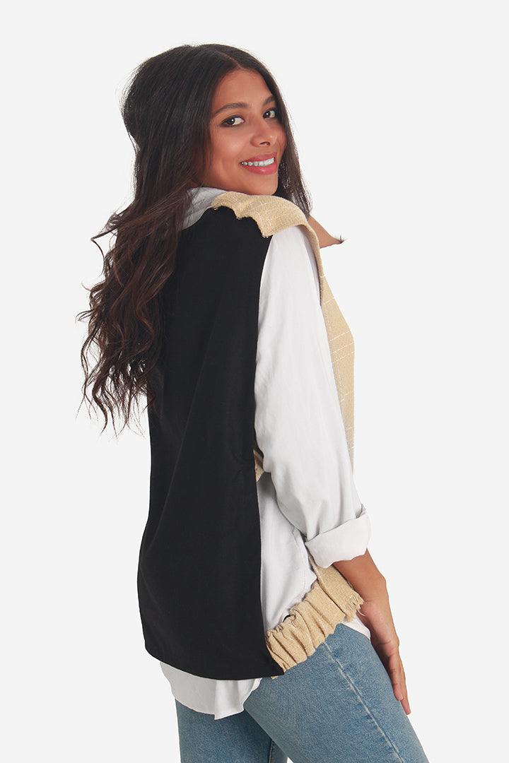 Front Creamy Beige Vest