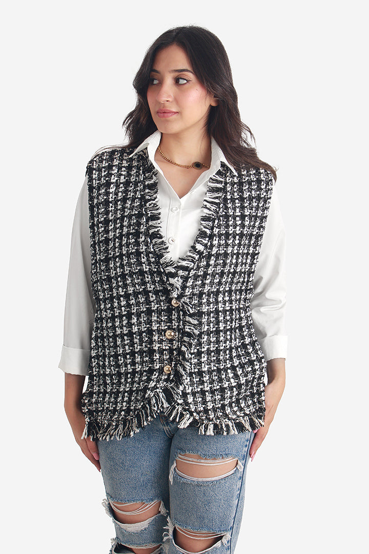 Checkmate Buttoned Vest