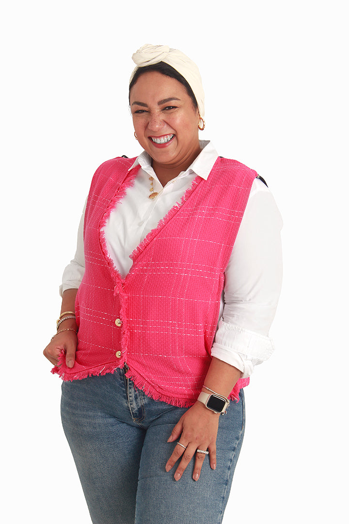 Pink Sprinkles Buttoned Vest