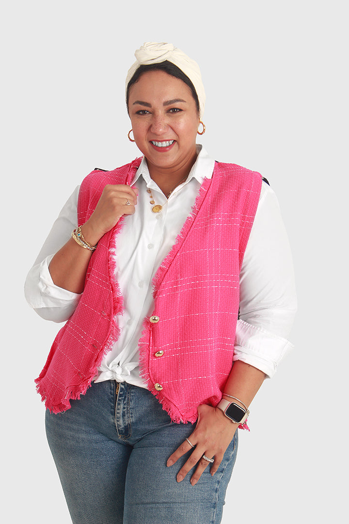 Pink Sprinkles Buttoned Vest