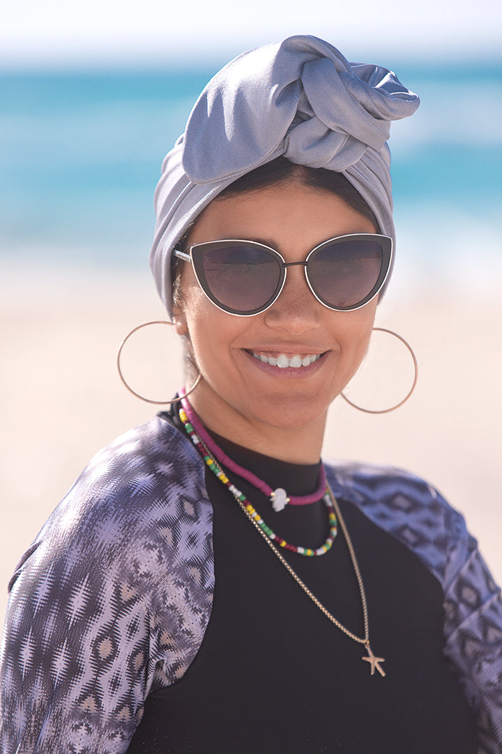 Grey Swim Turban