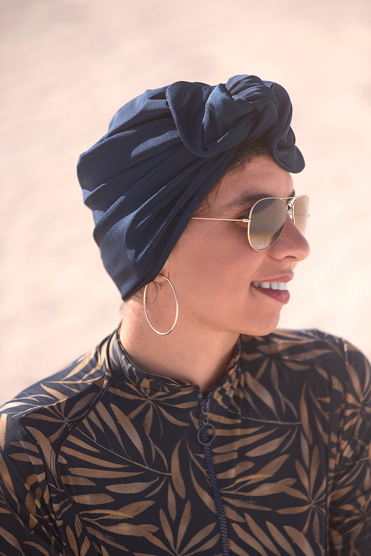 Navy Swim Turban