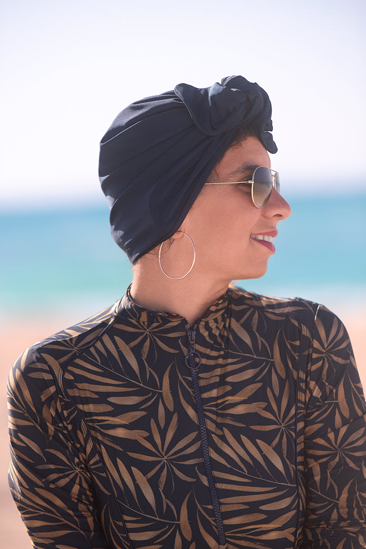 Navy Swim Turban