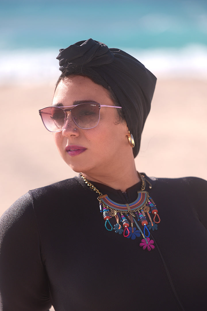 Black Swim Turban